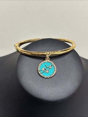 kate spade Virgo She’s Pretty Major Gold Bangle Bracelet Horoscope Charm